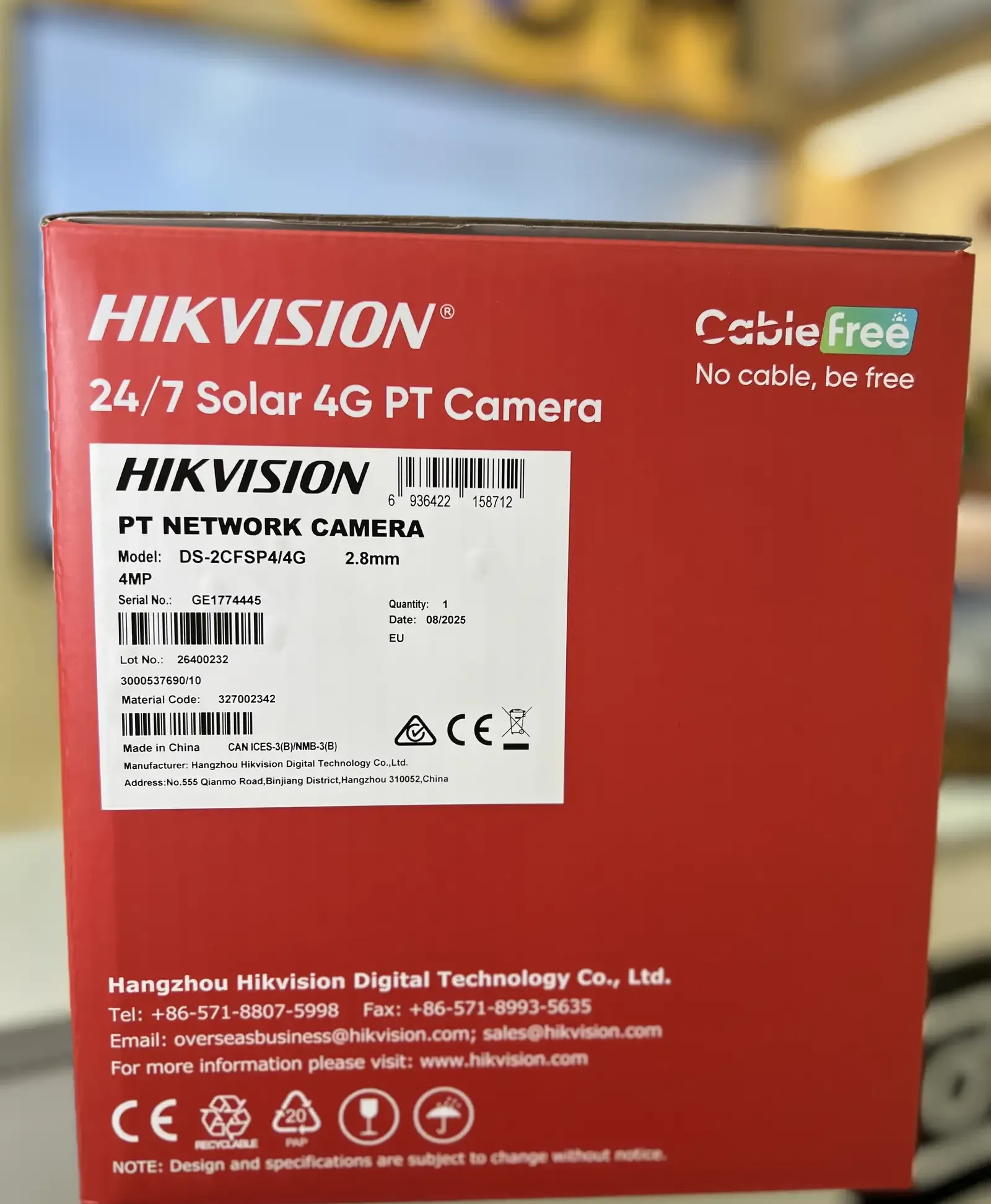 Камера солнечная Hikvision DS-2CFSP4/4G 2.8mm
