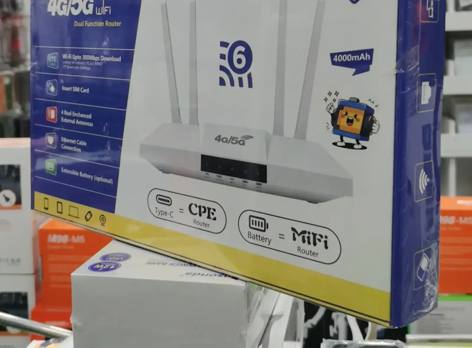 WiFi Роутер с сим картой и аккумулятором 4000mAh