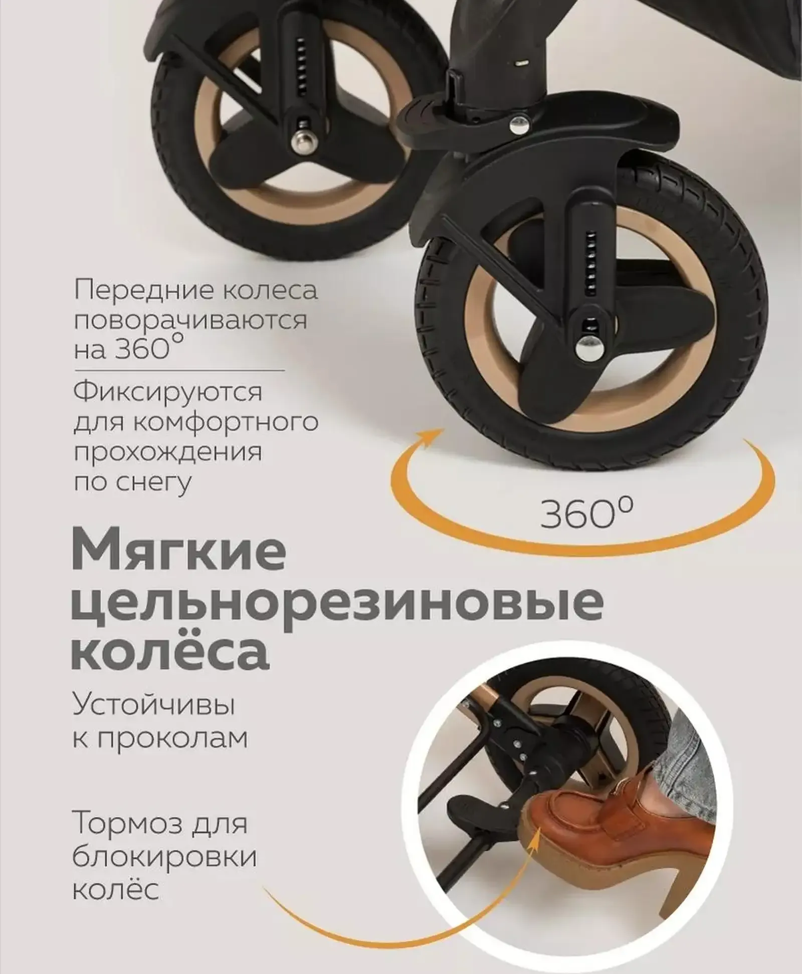 Коляска для новорождённых 2 в 1 прогулочная