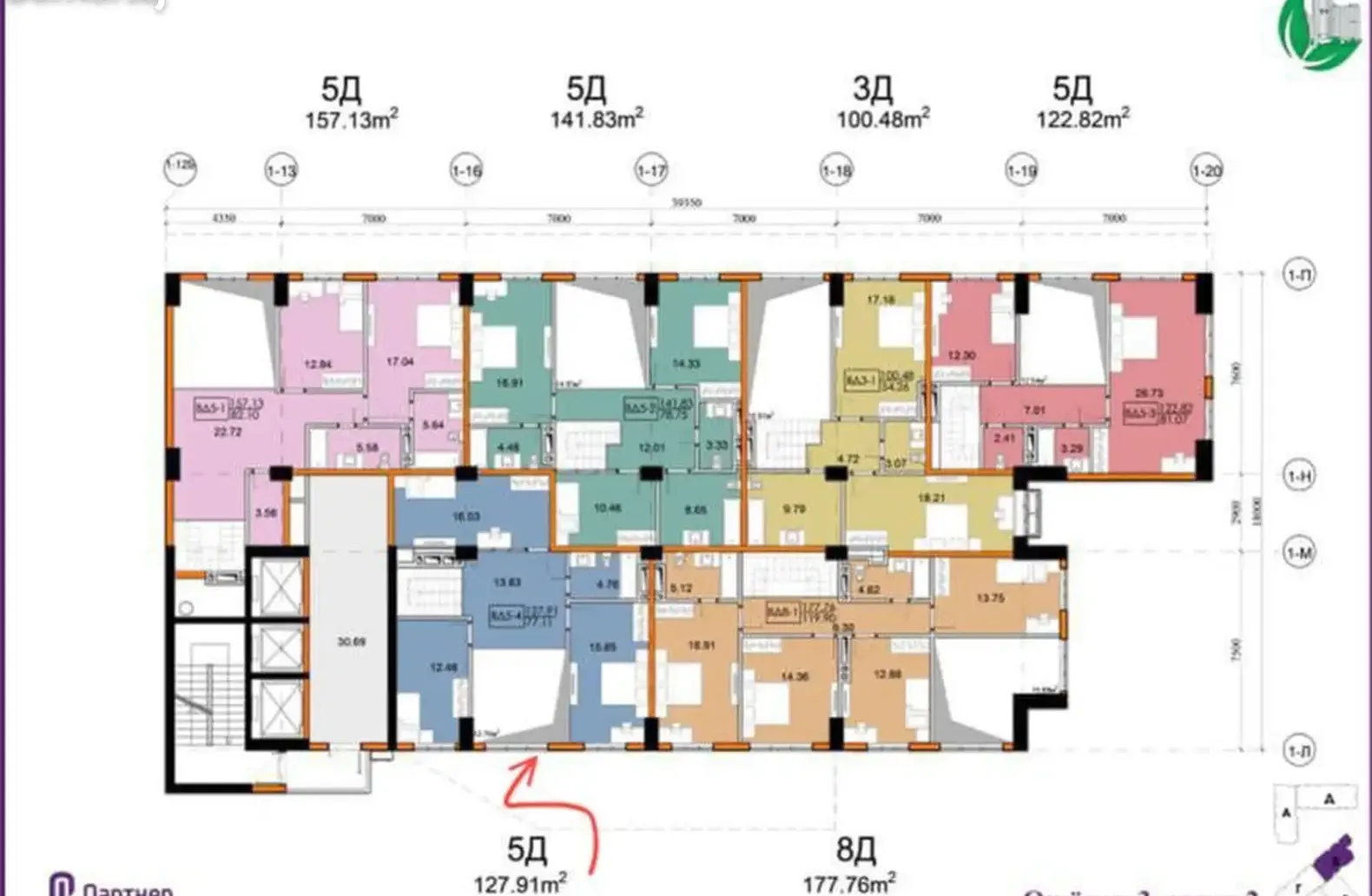 5-комн. квартира, 3 этаж, 148 м², Исмоили сомони