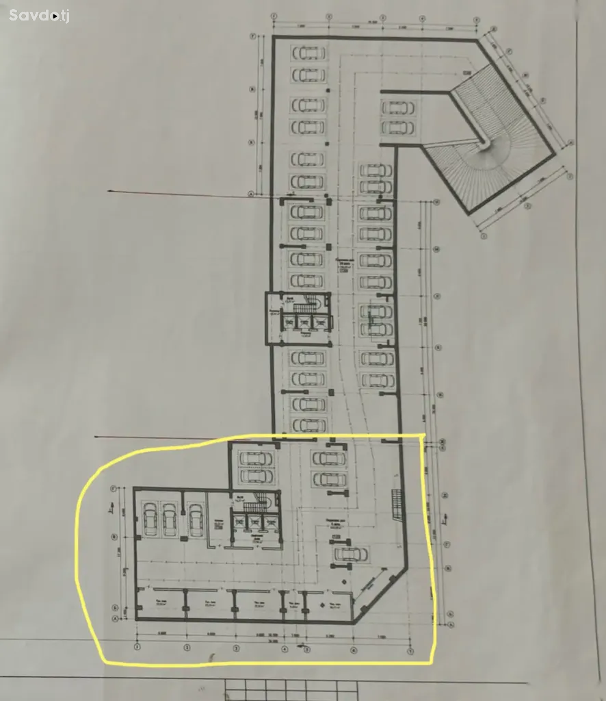 Помещение под свободное назначение, 665м², Айни 19А, напротив Хукумата Шохмансур