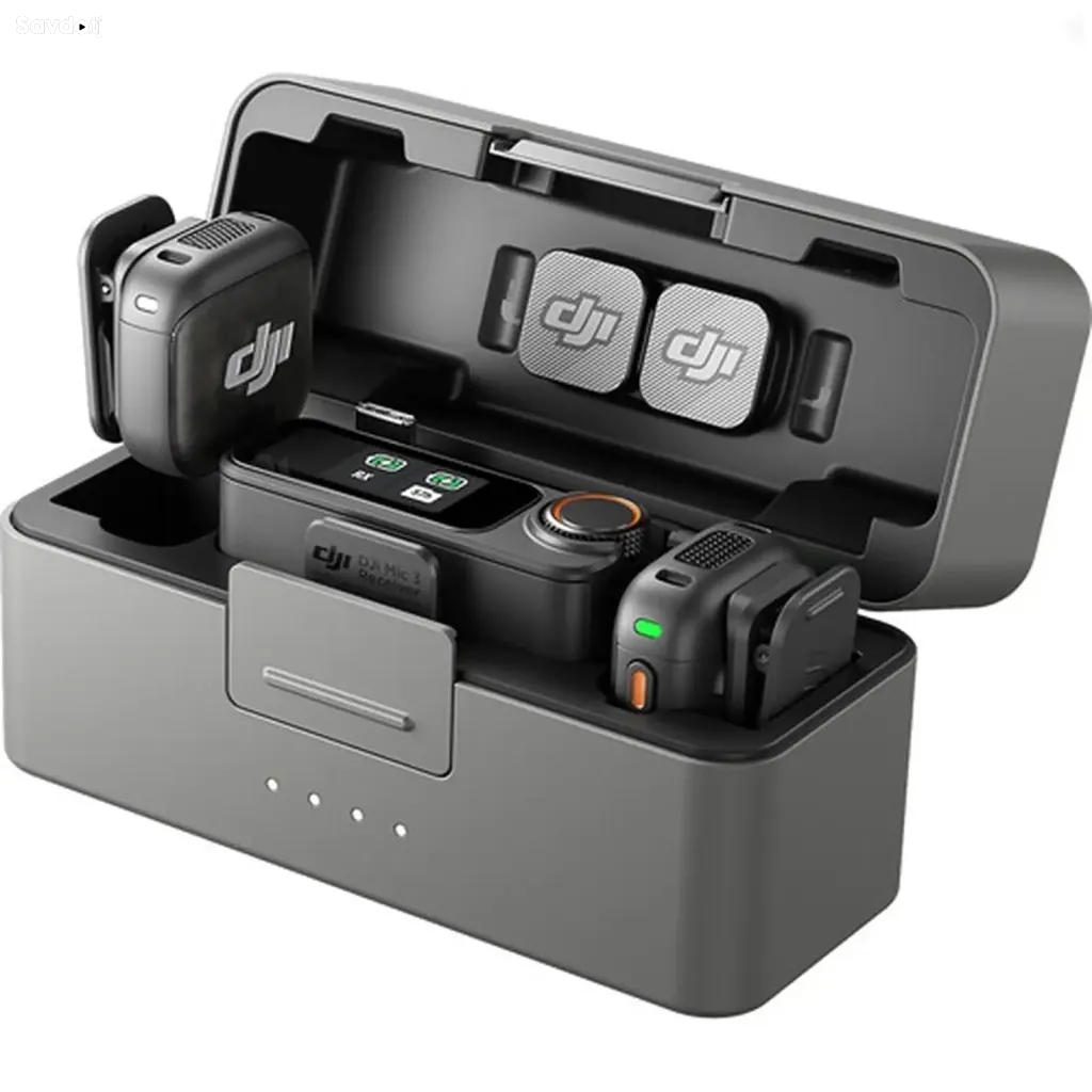 Беспроводная микрофонная система DJI Mic 3, 2 TX & 1 RX, 32-bit Float Black