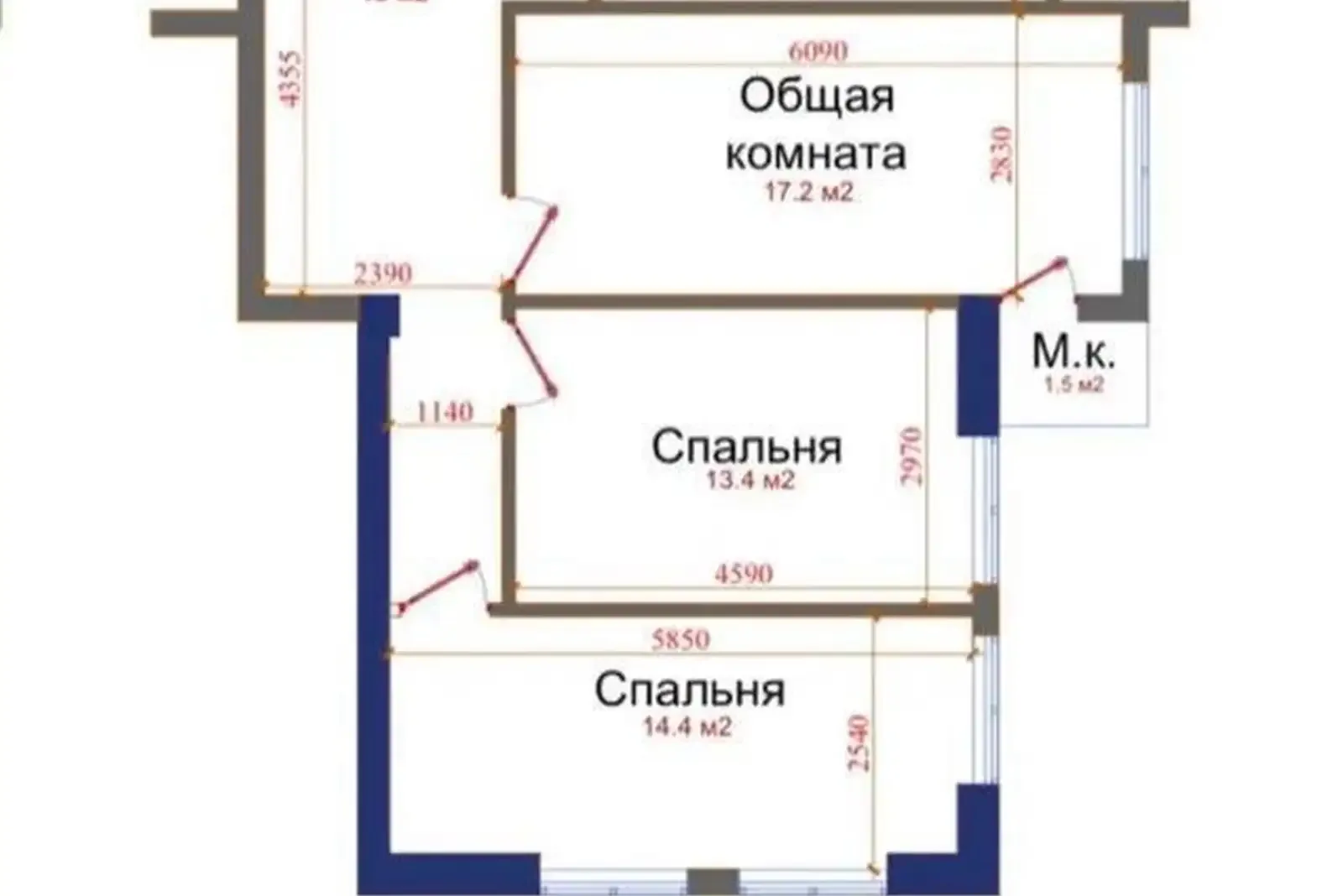 3-комн. квартира, 16 этаж, 88 м², Сомони