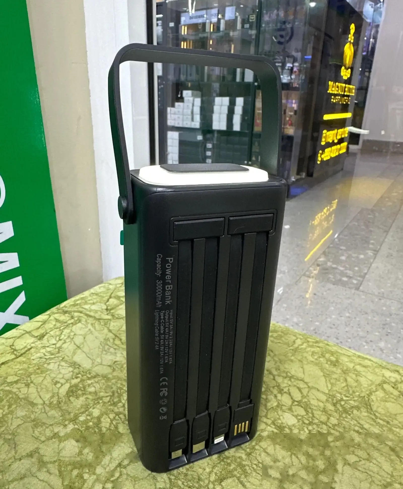 Внешний аккумулятор с фонариком Mars Powerbank 30000 mah