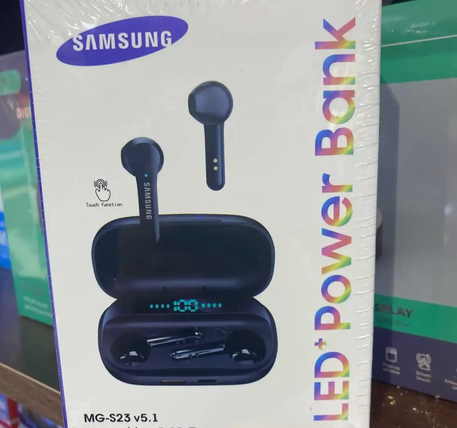 Беспроводные наушники Samsung LED Power Bank