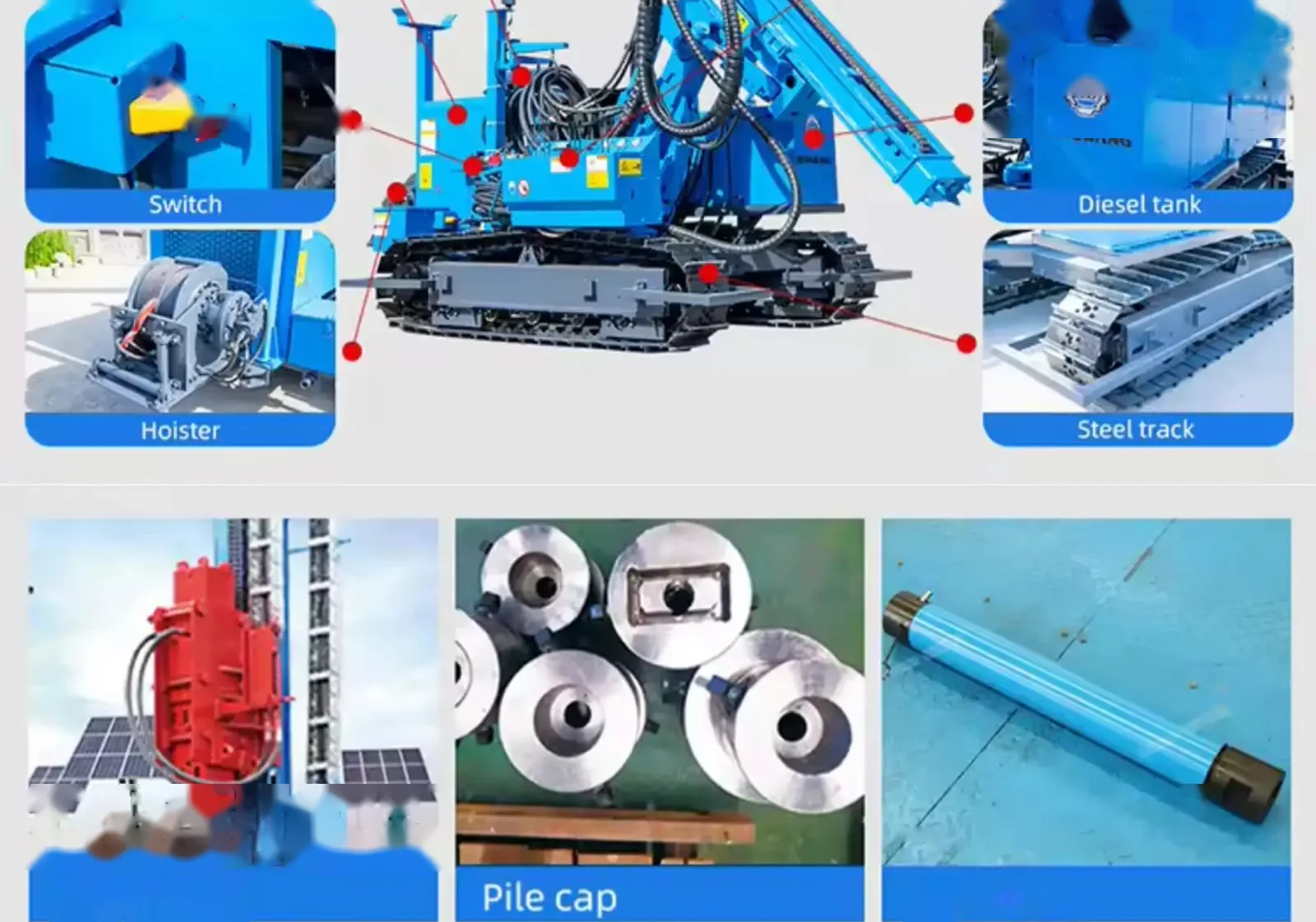 Машинаи ҳамрории сояфарории офтобӣ Solar Pile Driver
