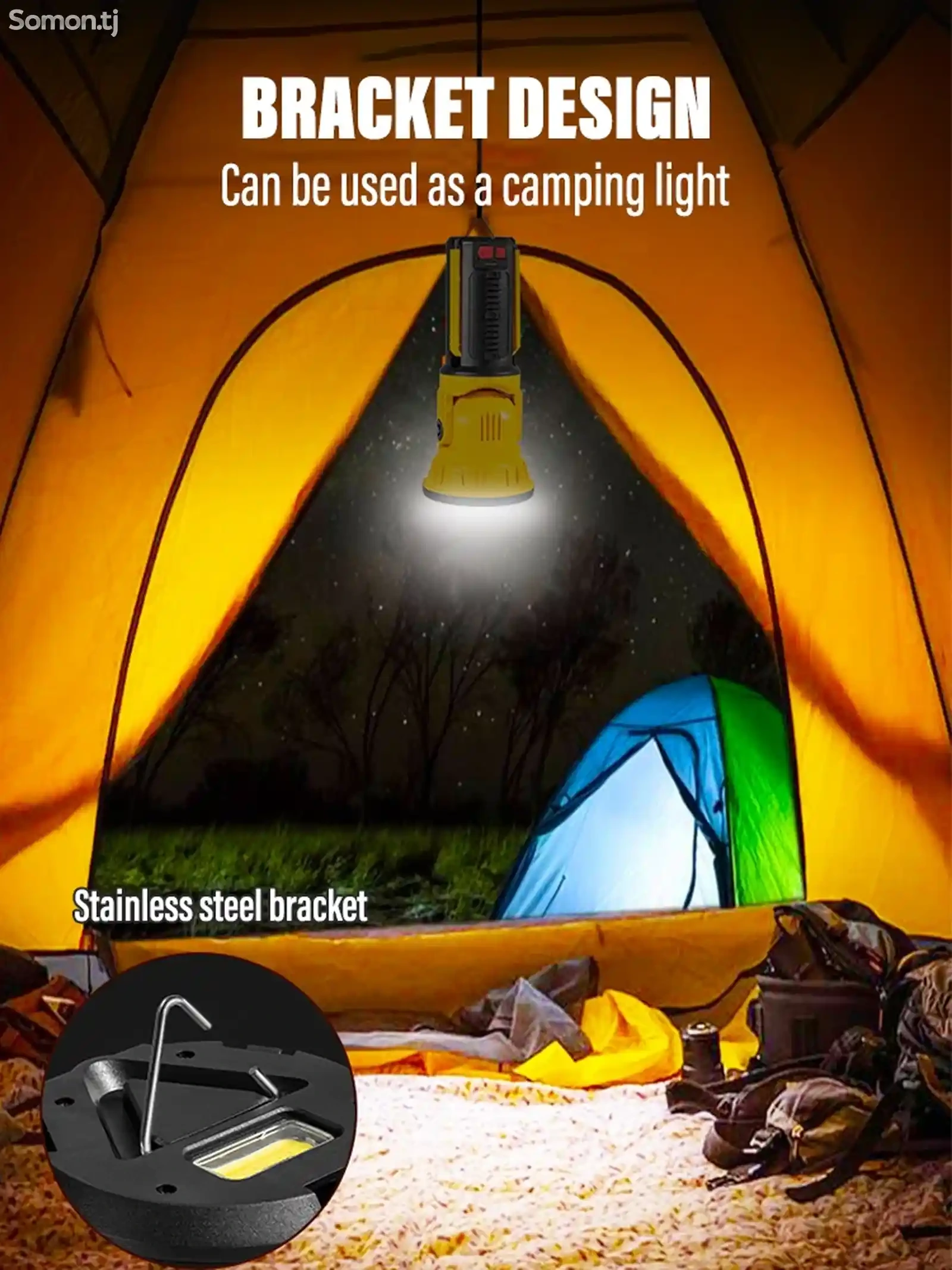 Светодиодный прожектор USB Work Light со складным штативом с регулировкой — фото 7