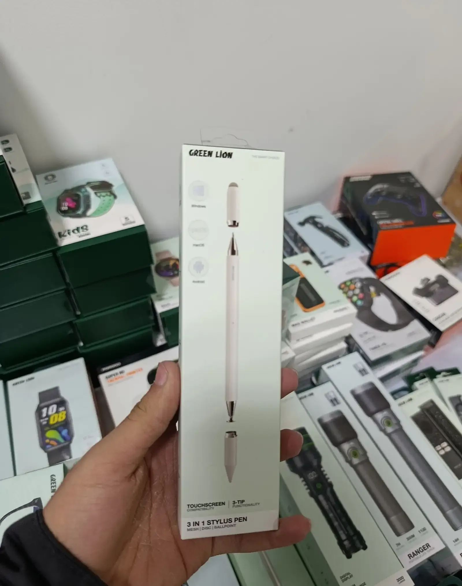 Стилус Green Lion 3 in 1 Stylus Pen, белый
