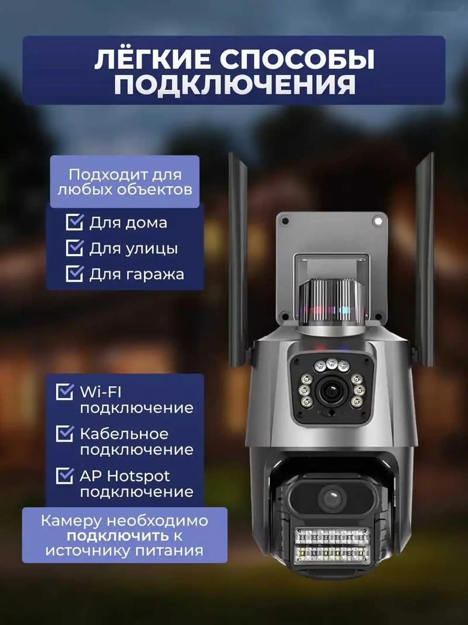Камера видеонаблюдения уличная Wi-Fi