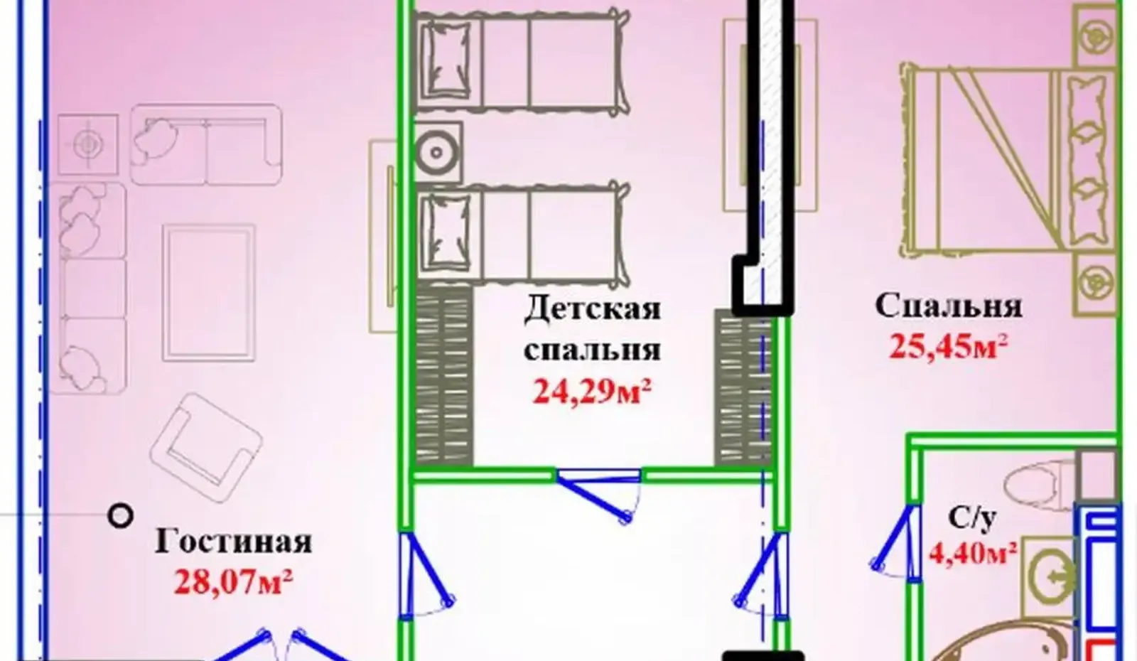 2-комн. квартира, 8 этаж, 148 м², Исмоили сомони