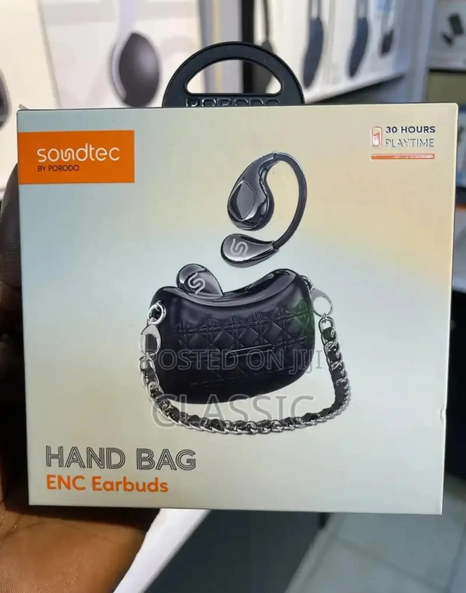 Беспроводные наушники Porodo Soundtec Hand Bag ENC Farbuds черный