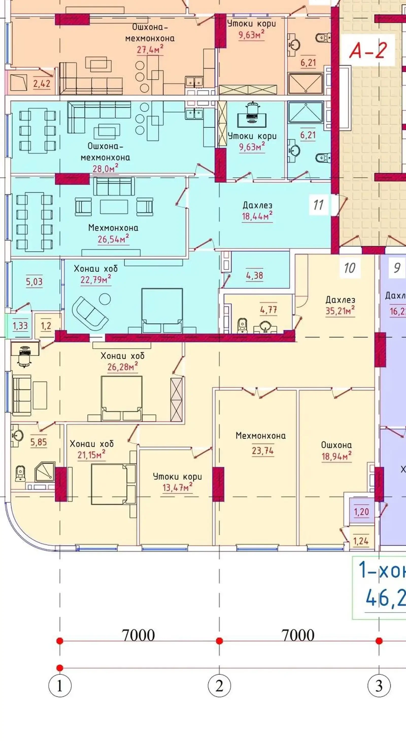 4-комн. квартира, 14 этаж, 152 м², Сино