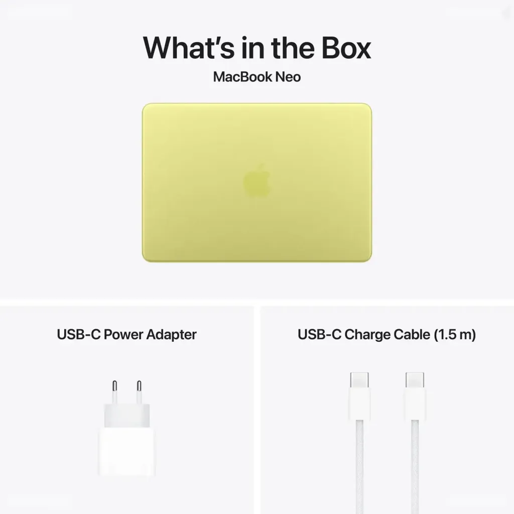 Ноутбук Apple MacBook NEO 13, 8ГБ, 256ГБ SSD, Citrus, MHFD4