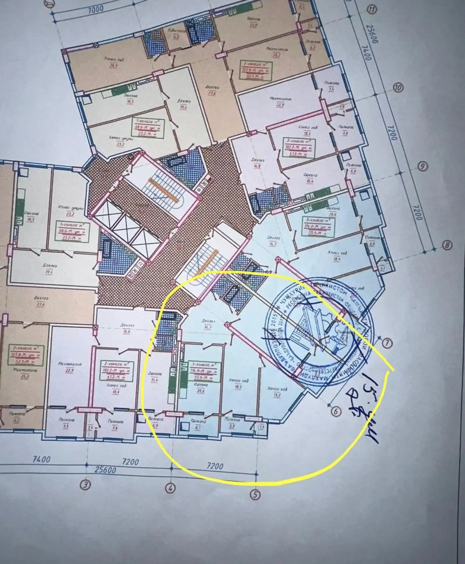 3-комн. квартира, 15 этаж, 115 м², Северный