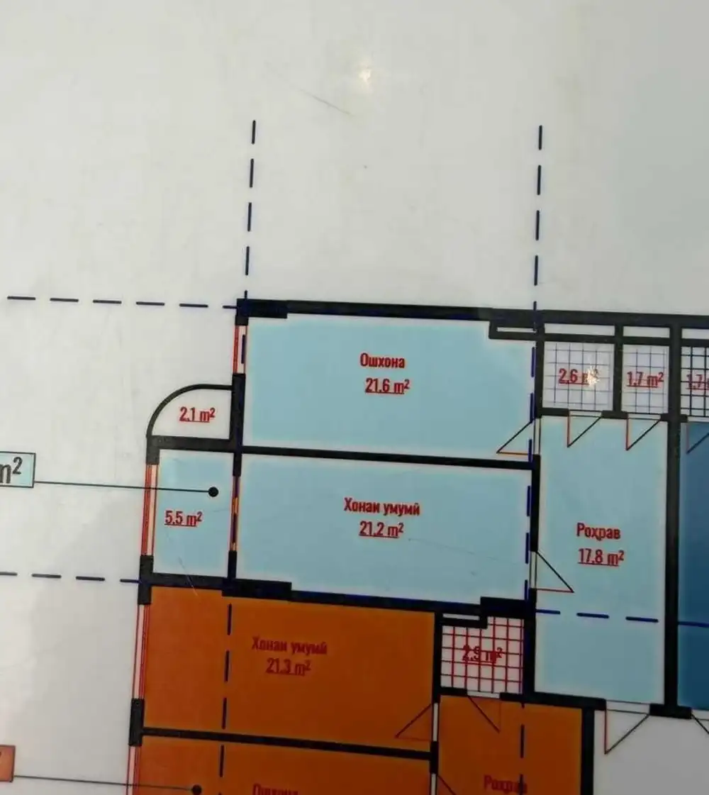 1-к квартира, 12 этаж, 70 м², Шохмансур