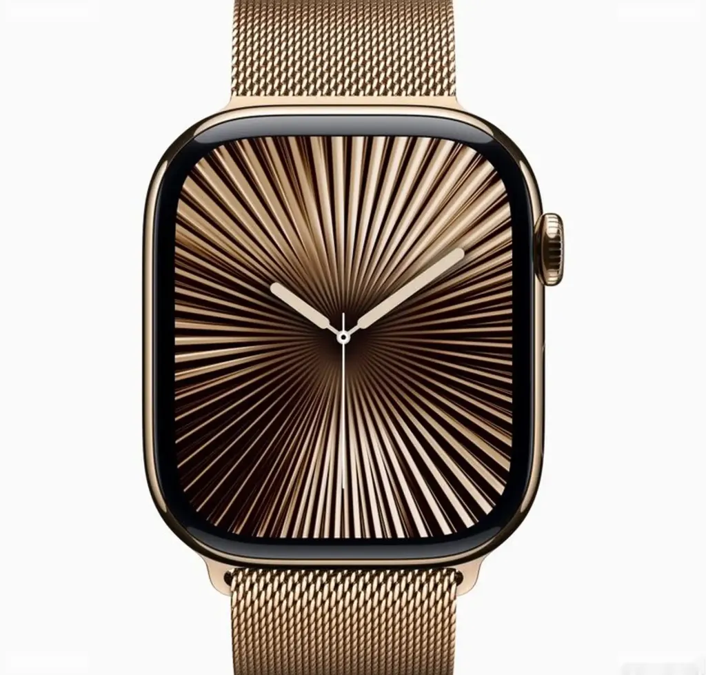 Смарт часы Apple Watch Series10 46mm, 42mm Milanes Gold - Milanese Natural