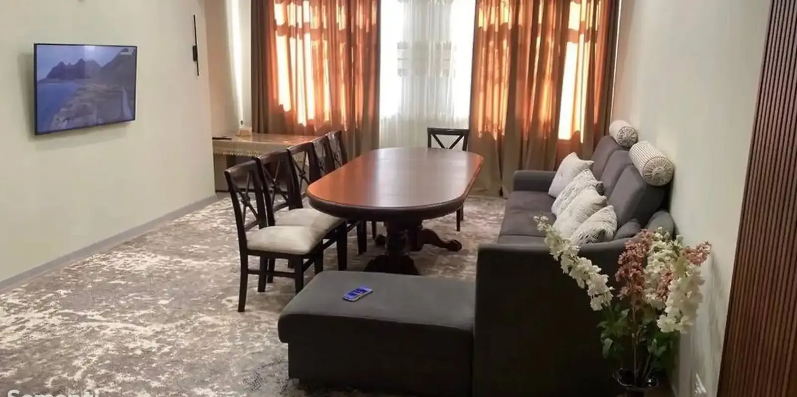 3-комн. квартира, 6 этаж, 107 м², Сомони