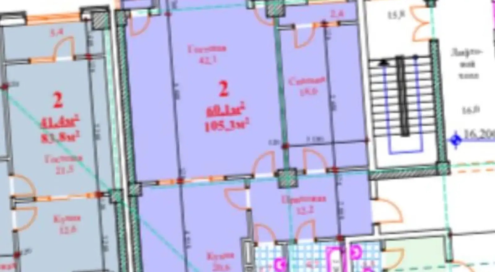 2-комн. квартира, 4 этаж, 105 м², Сомони