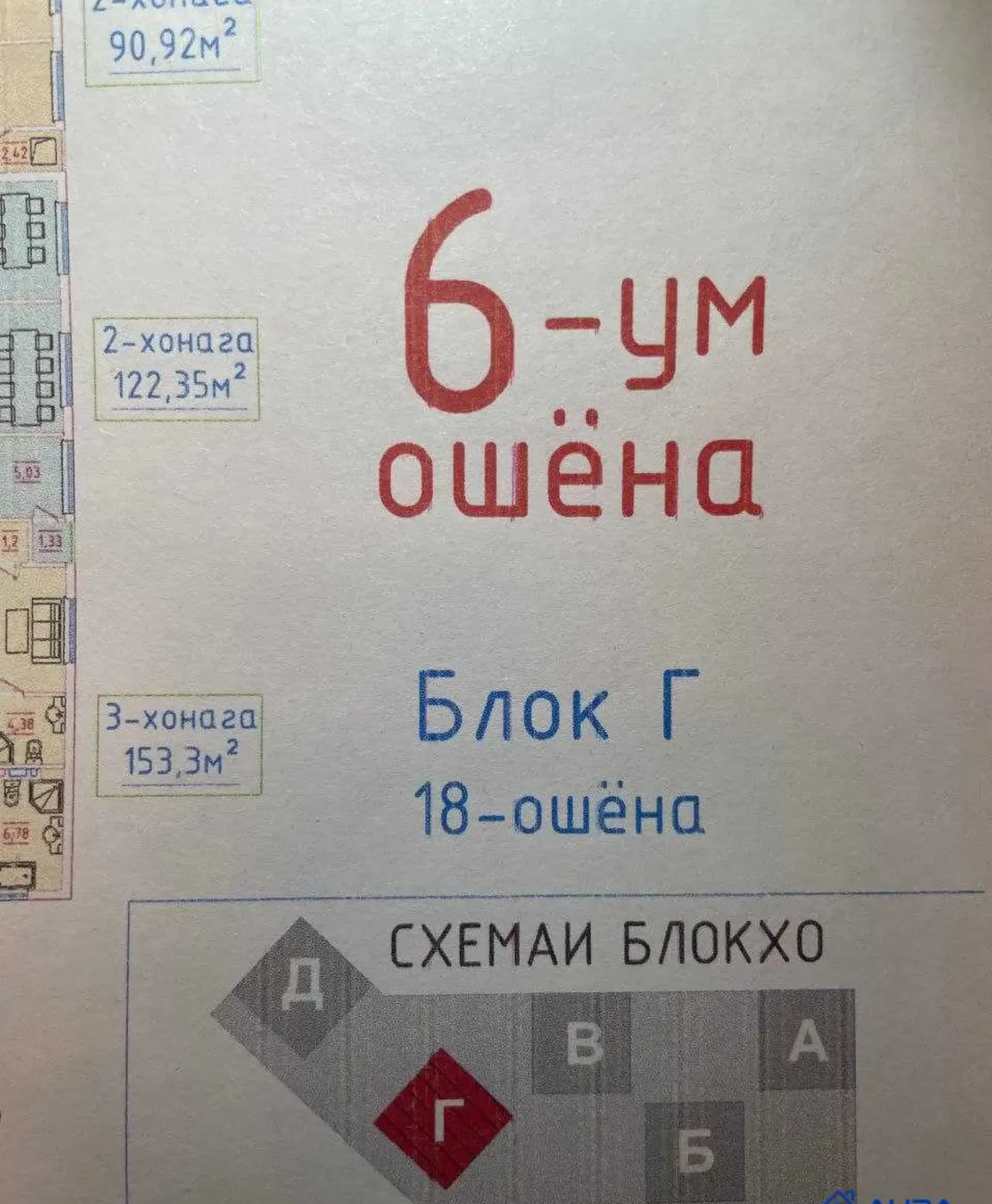 2-комн. квартира, 6 этаж, 91 м², Сино