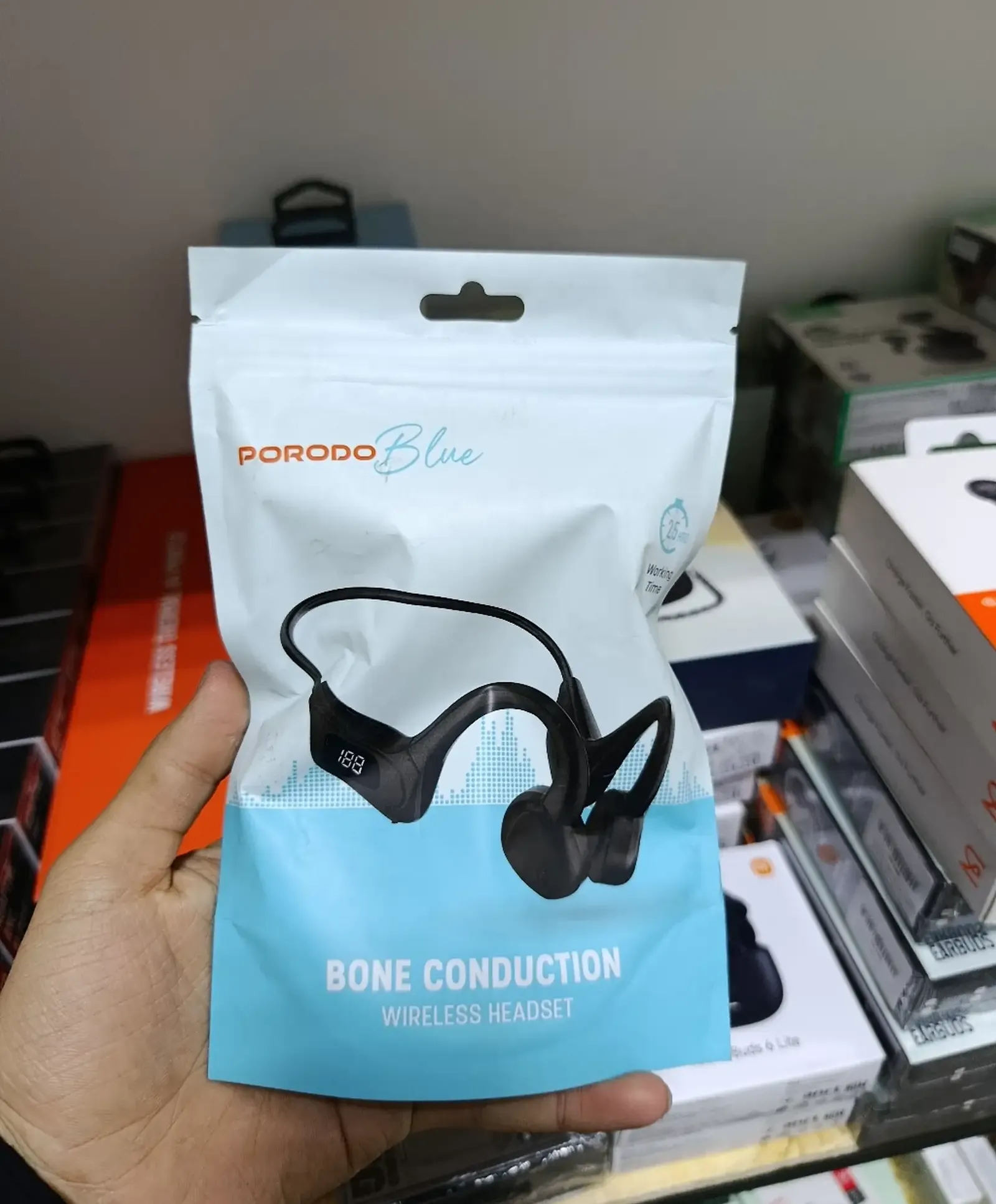 Беспроводные наушники Porodo Blue Bone Conduction Wireless Headset