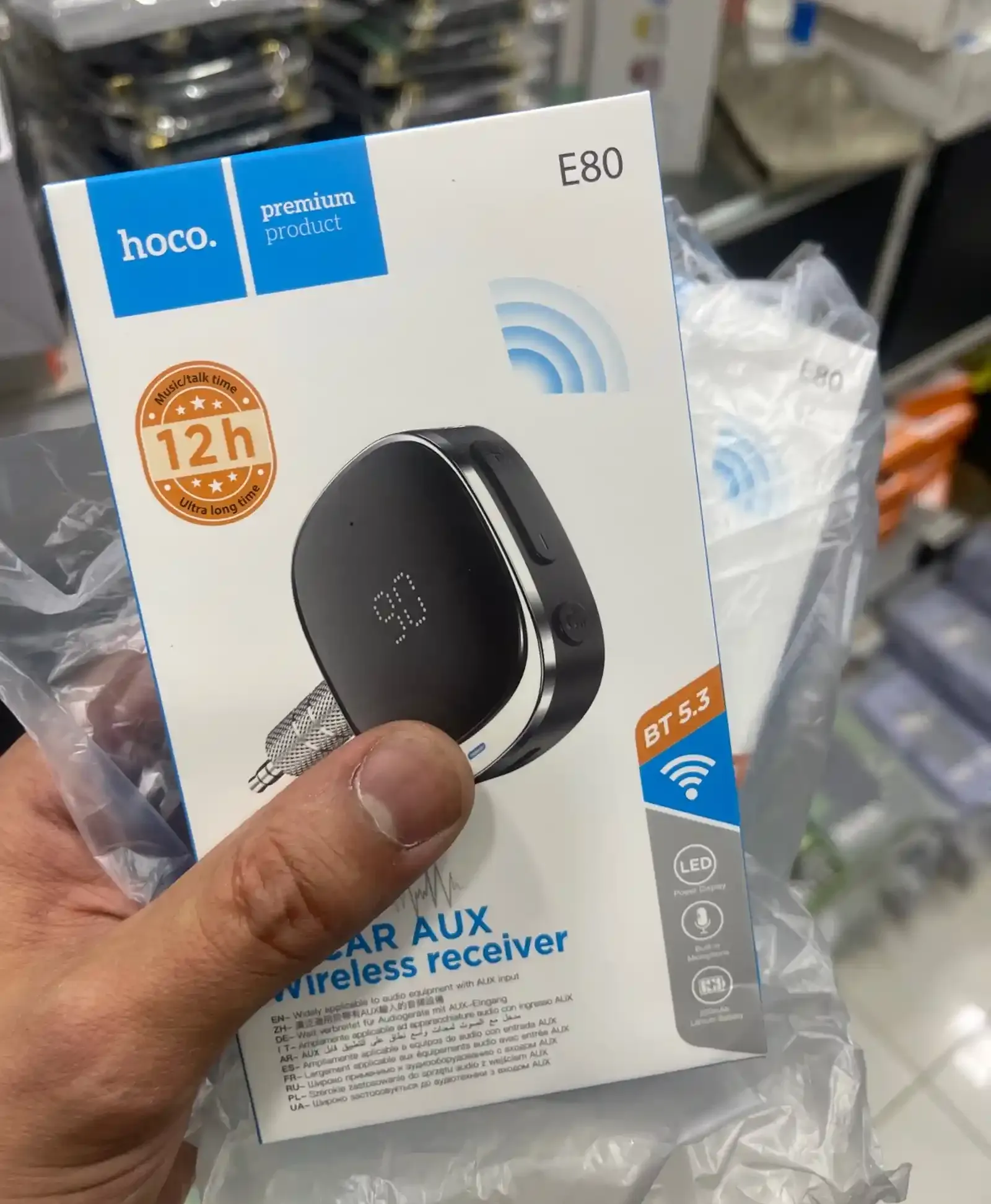 Ресивер Bluetooth FM transmitter Hoco E80