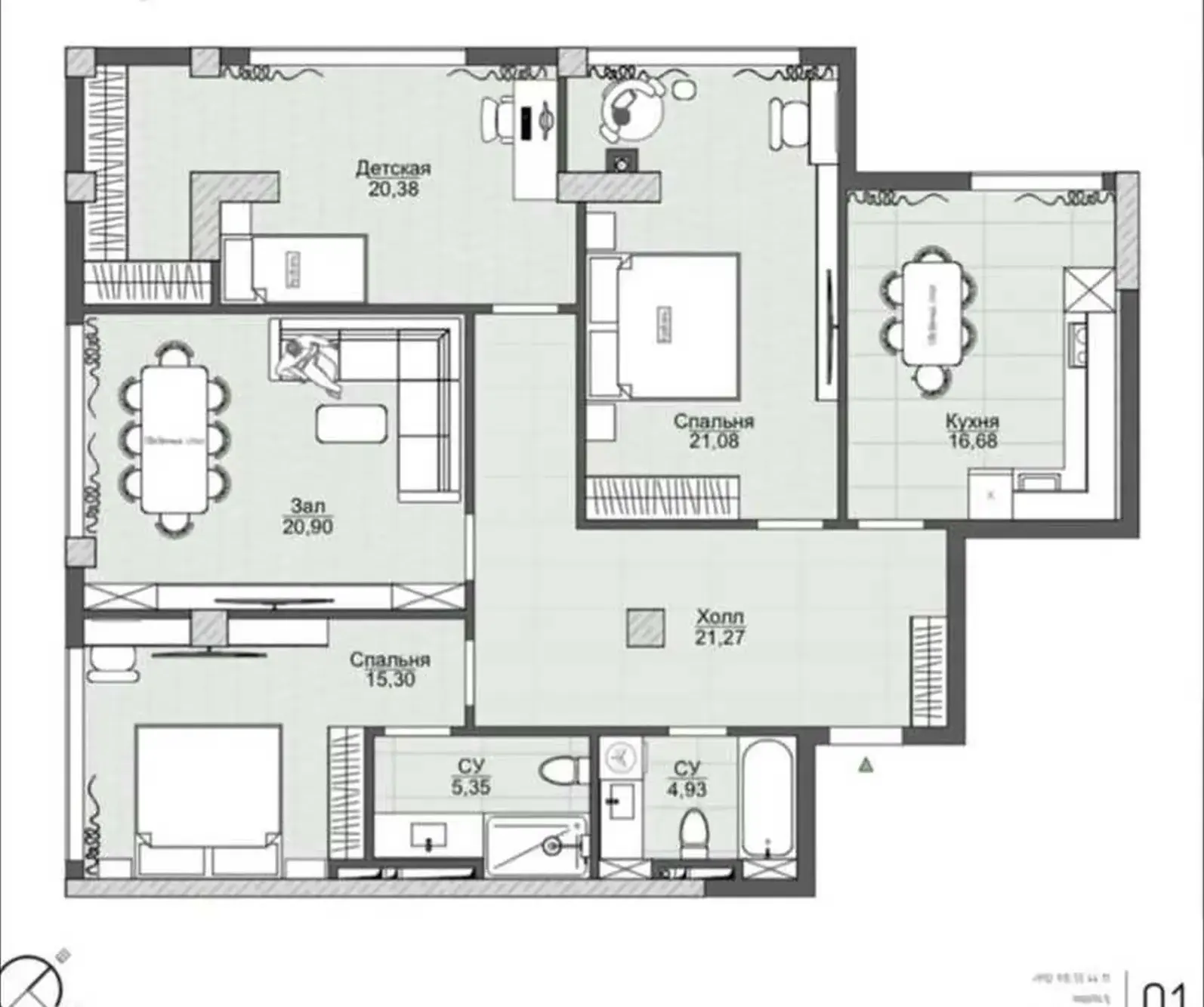 4-комн. квартира, 2 этаж, 126 м², Сомони, Ул. Умари Хайем, Водонасосная