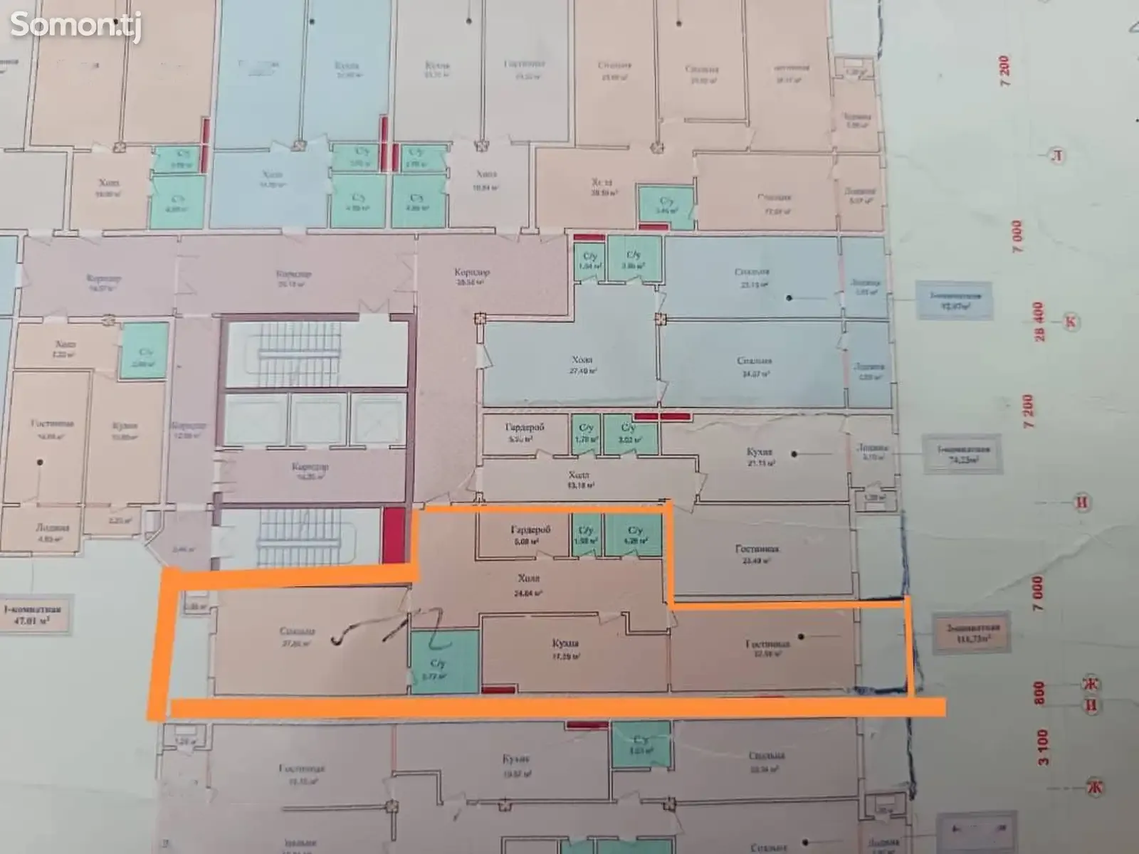 2-комн. квартира, 4 этаж, 134 м², Шохмансур