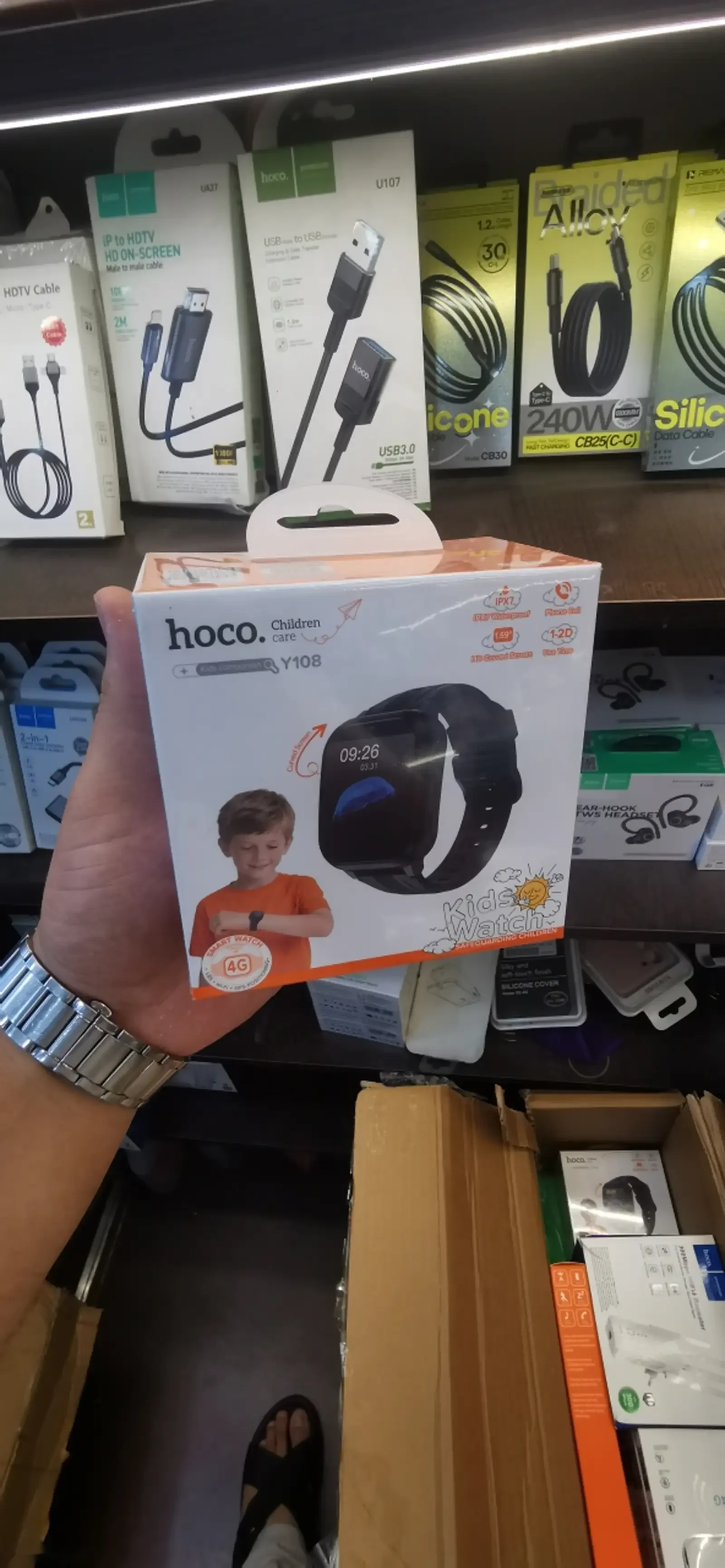 Детские часы c сим-картой hoco Y108 4G Видеозвонок GPS — фото 5