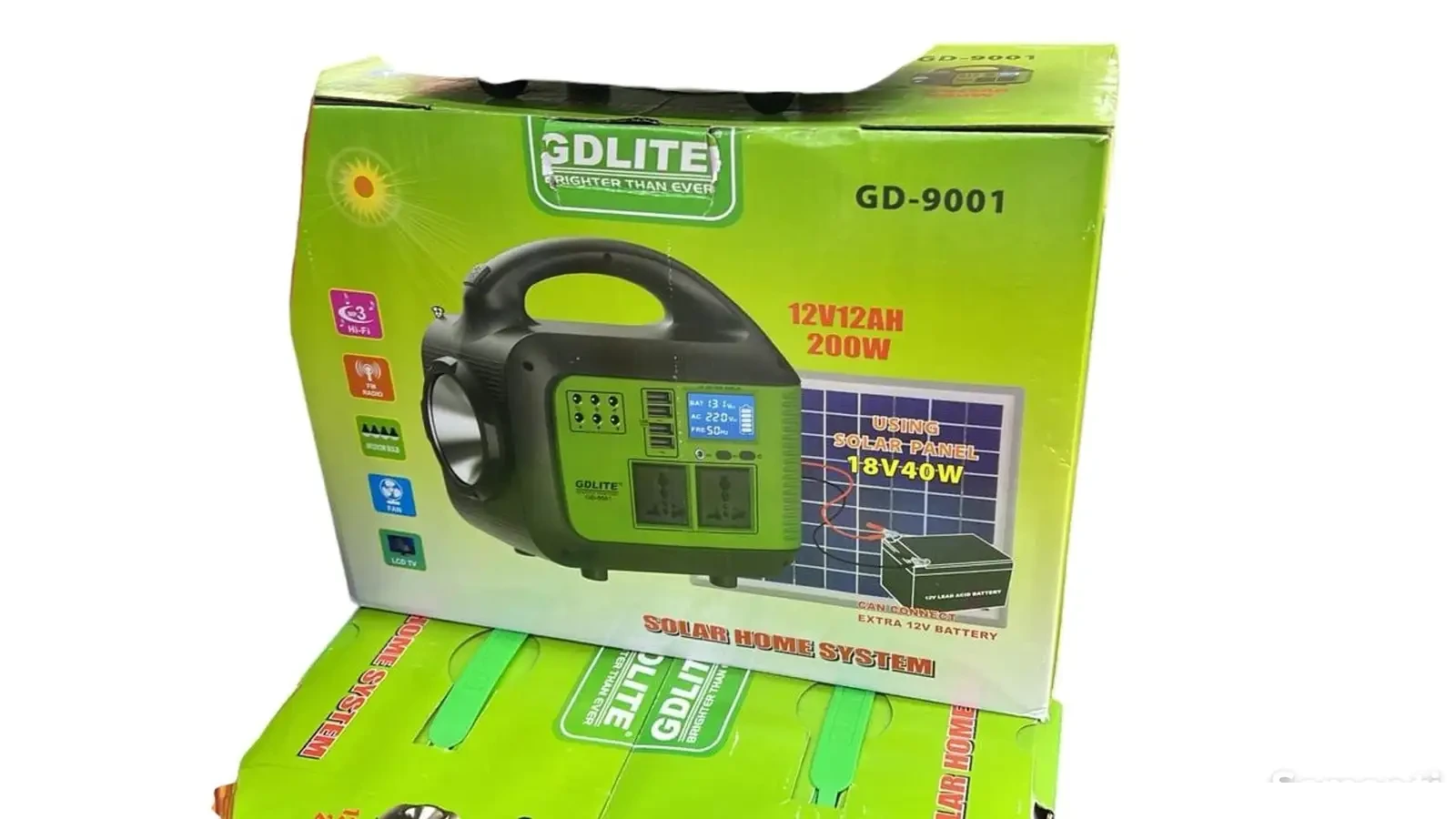GD9001Portable перезаряжаемый комплект освещения для кемпинга, домашние системы