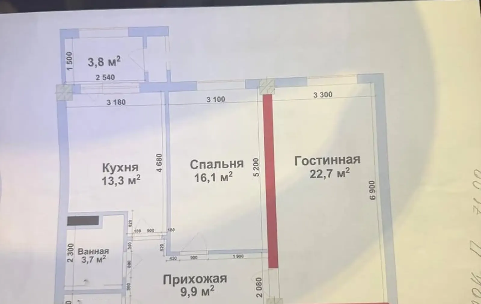 2-комн. квартира, 11 этаж, 71 м², Шохмансур