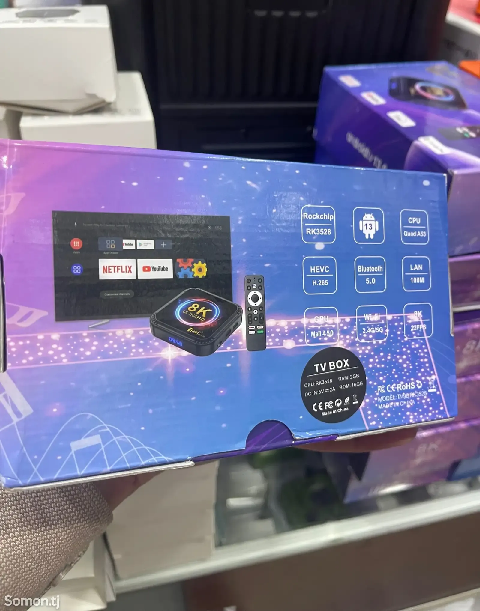 ТВ-приставка SMART TV Box 8K ULTRA HD WIFI 5G Android 13 TV98 RK3528, 64 Gb
