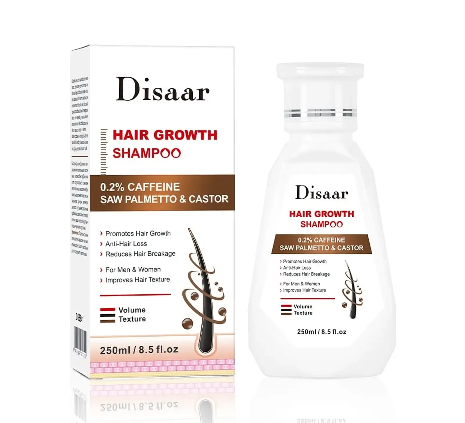 Шампунь Disaar Hair Growth Shampoo с кофеином и экстрактом пальмы сереноа