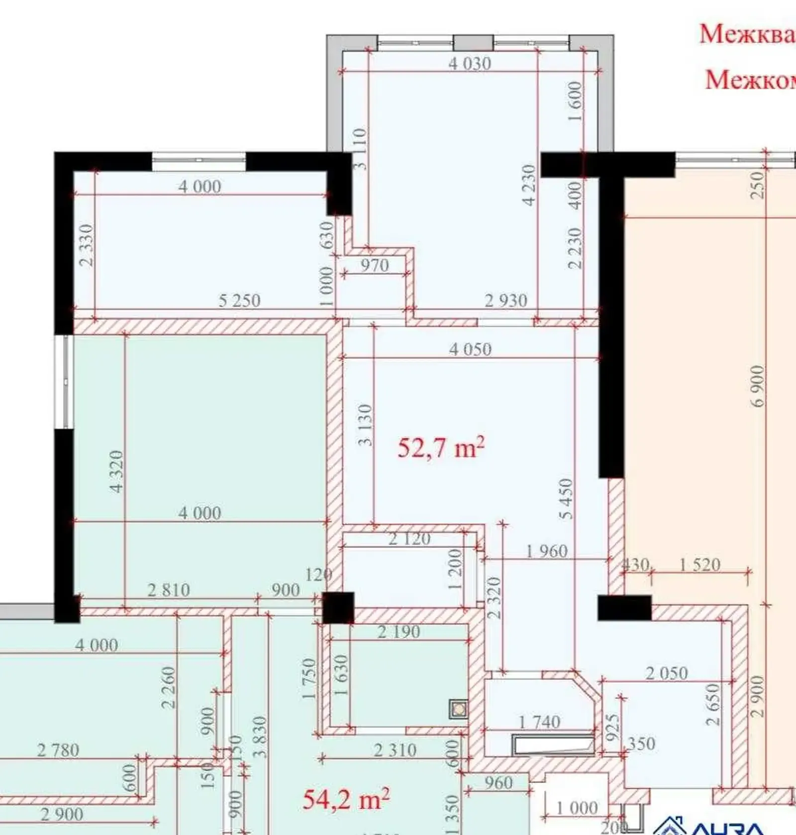 2-комн. квартира, 18 этаж, 52 м², Шохмансур
