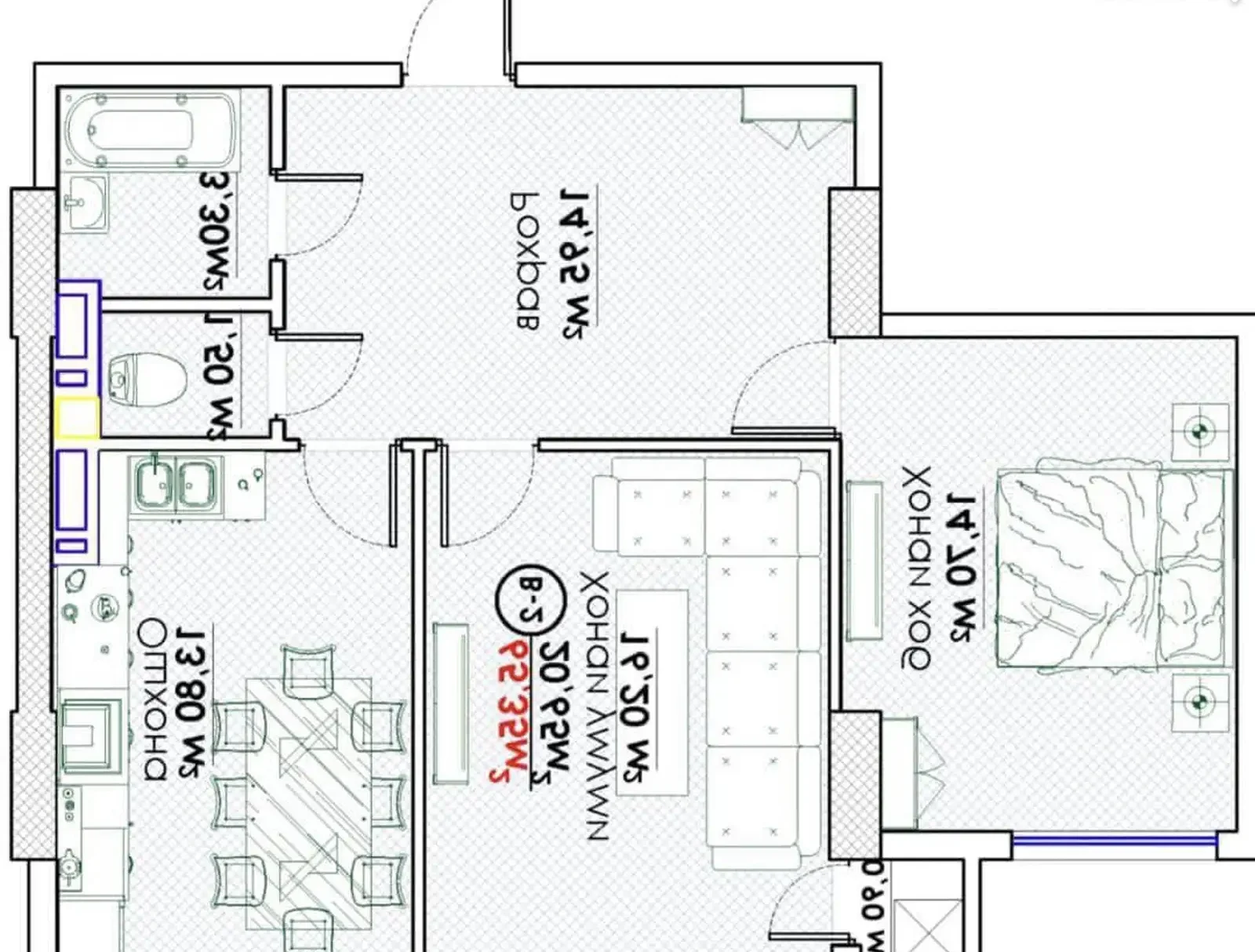 2-комн. квартира, 13 этаж, 65 м², Исмоили Сомони