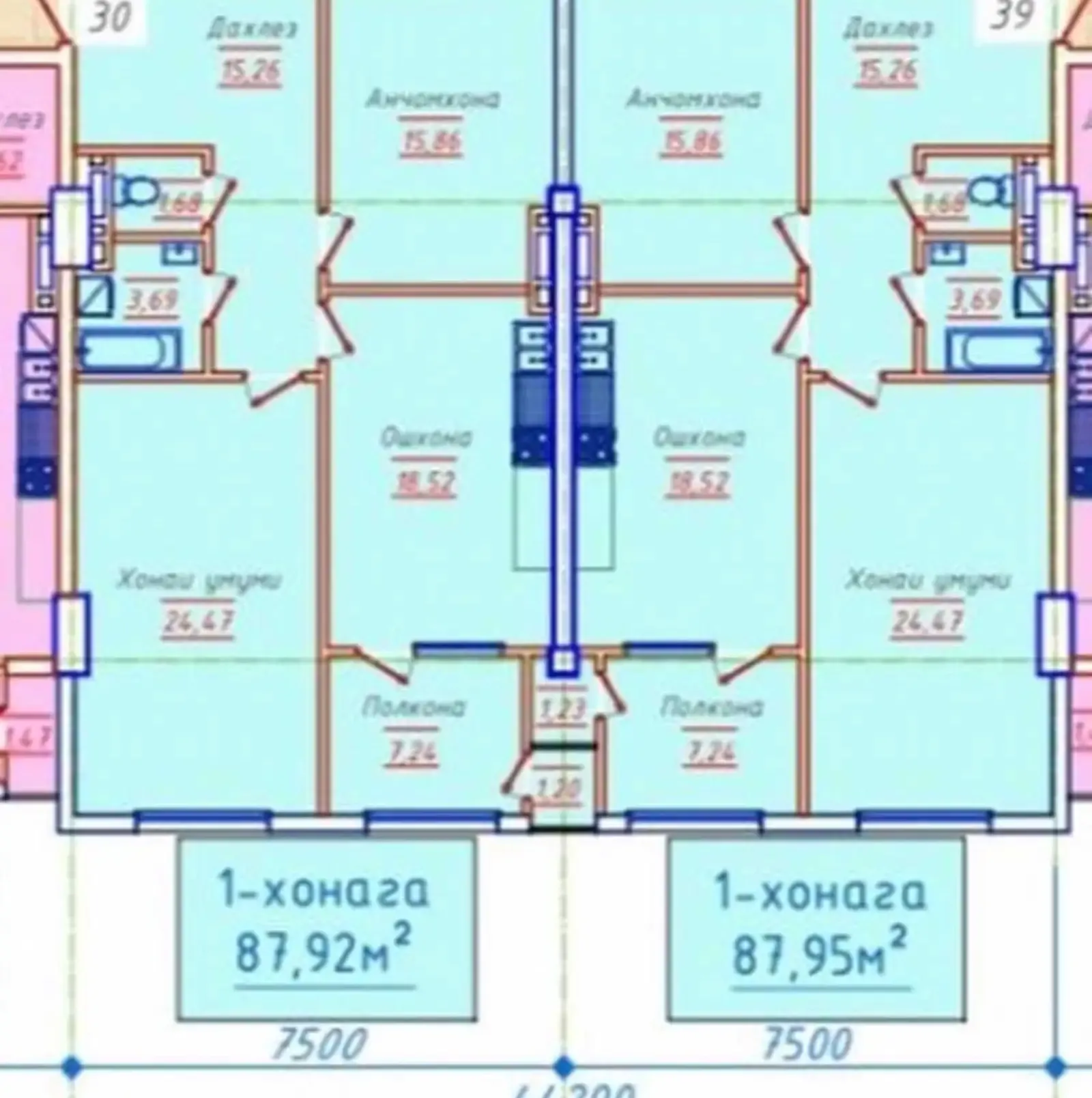 1-комн. квартира, 6 этаж, 88 м², Парк Куруши Кабир, Волна