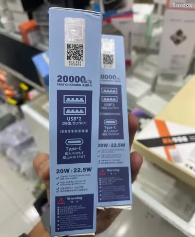 Внешний аккумулятор Powerbank Remax Flinc RPP-72, 20000мАч, 2хUSB 2.1А, Li-Pol