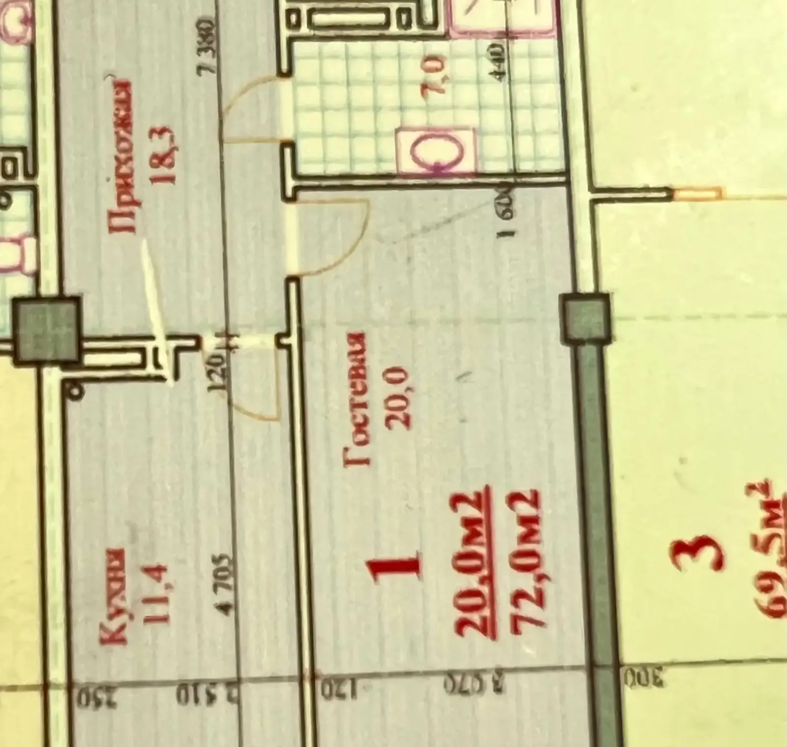 1-комн. квартира, 7 этаж, 72 м², И Сомони
