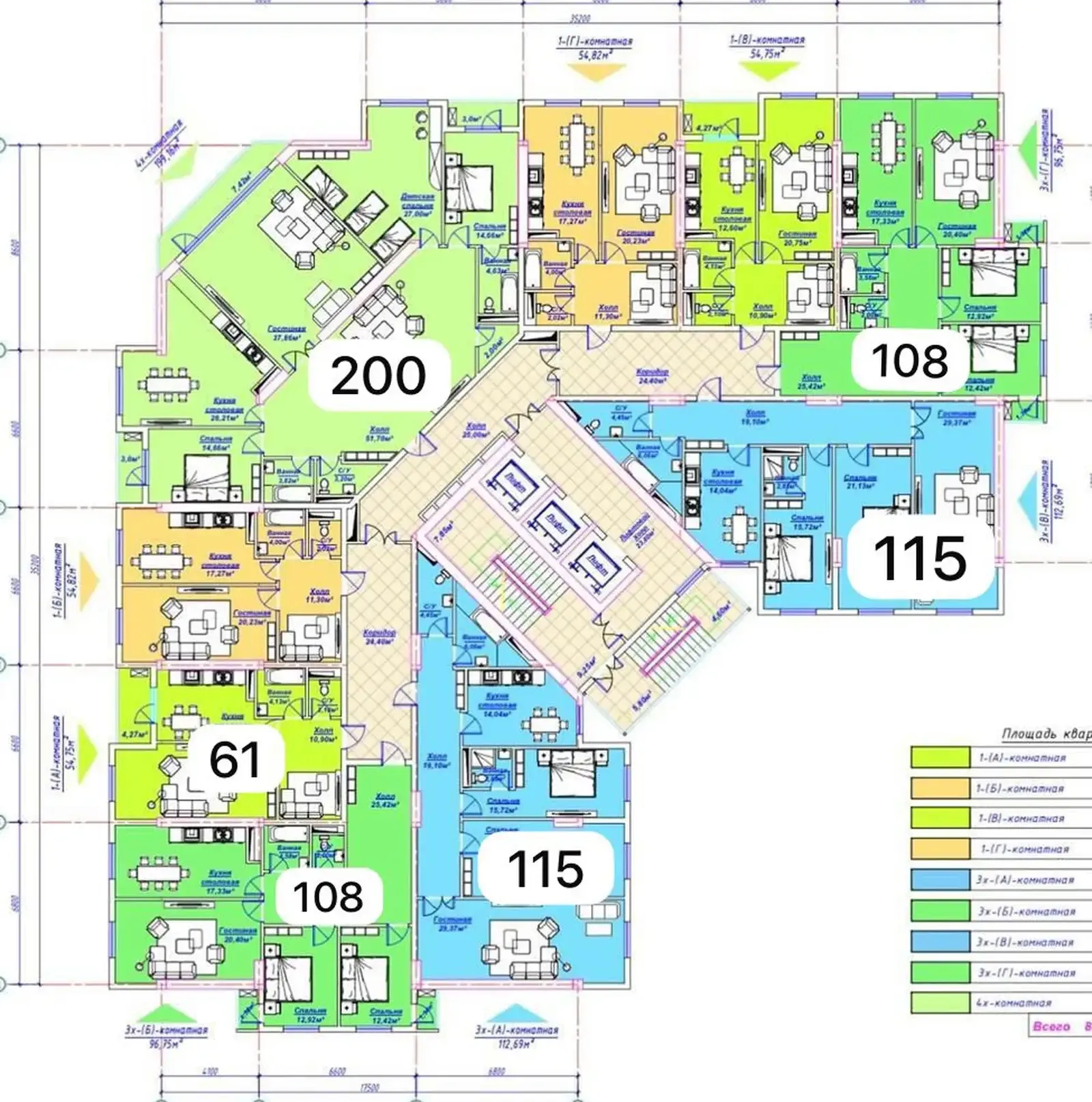 3-комн. квартира, 15 этаж, 115 м², Парк Алишера Навои