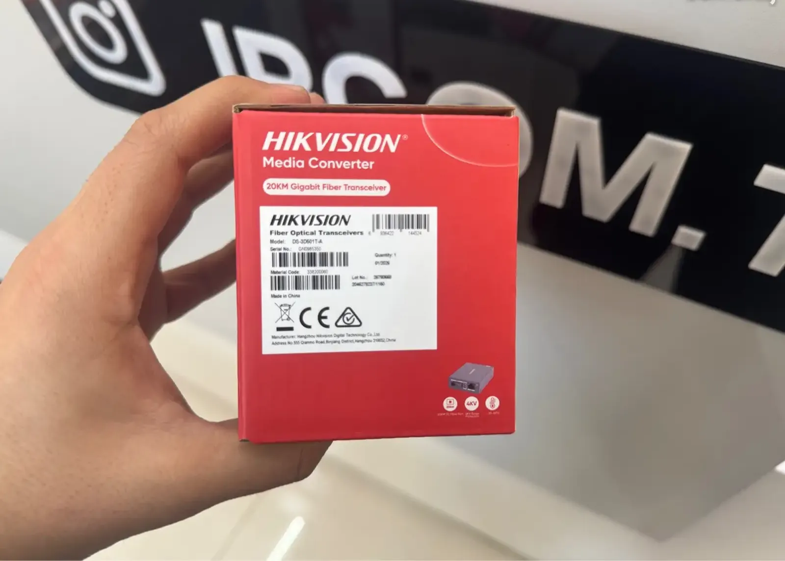 Медиаконвертор Hikvision Gigabit 20км DS-3D501T-A O-STD