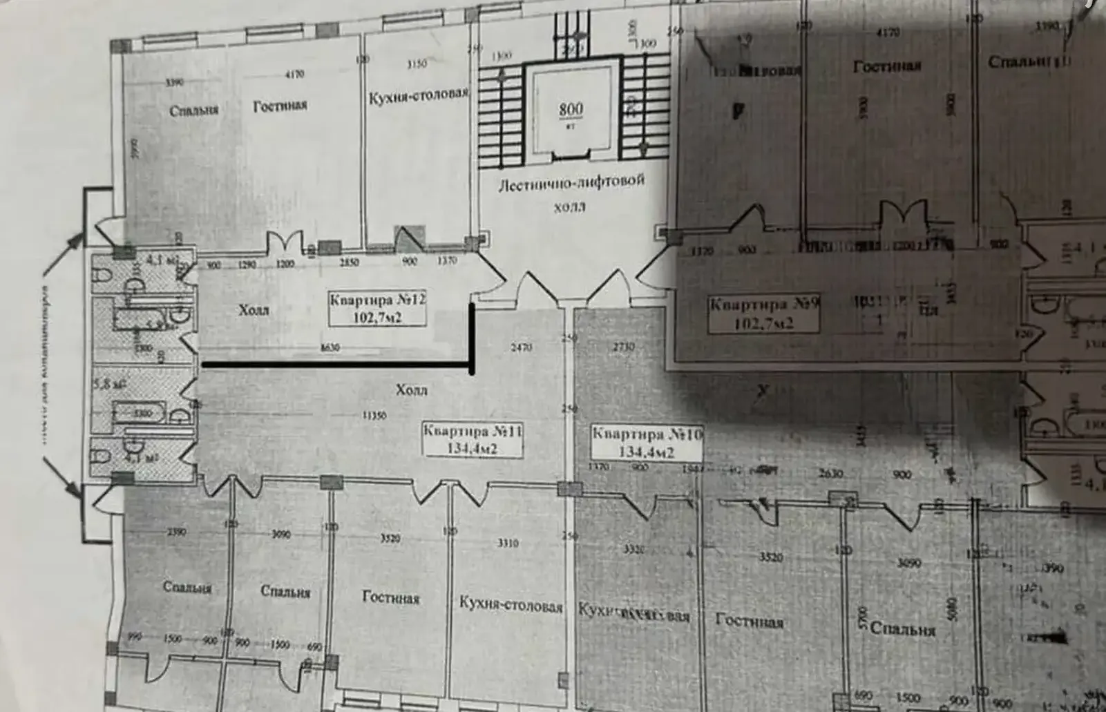 6-комн. квартира, 7 этаж, 509 м², район гостиницы «Сафо»