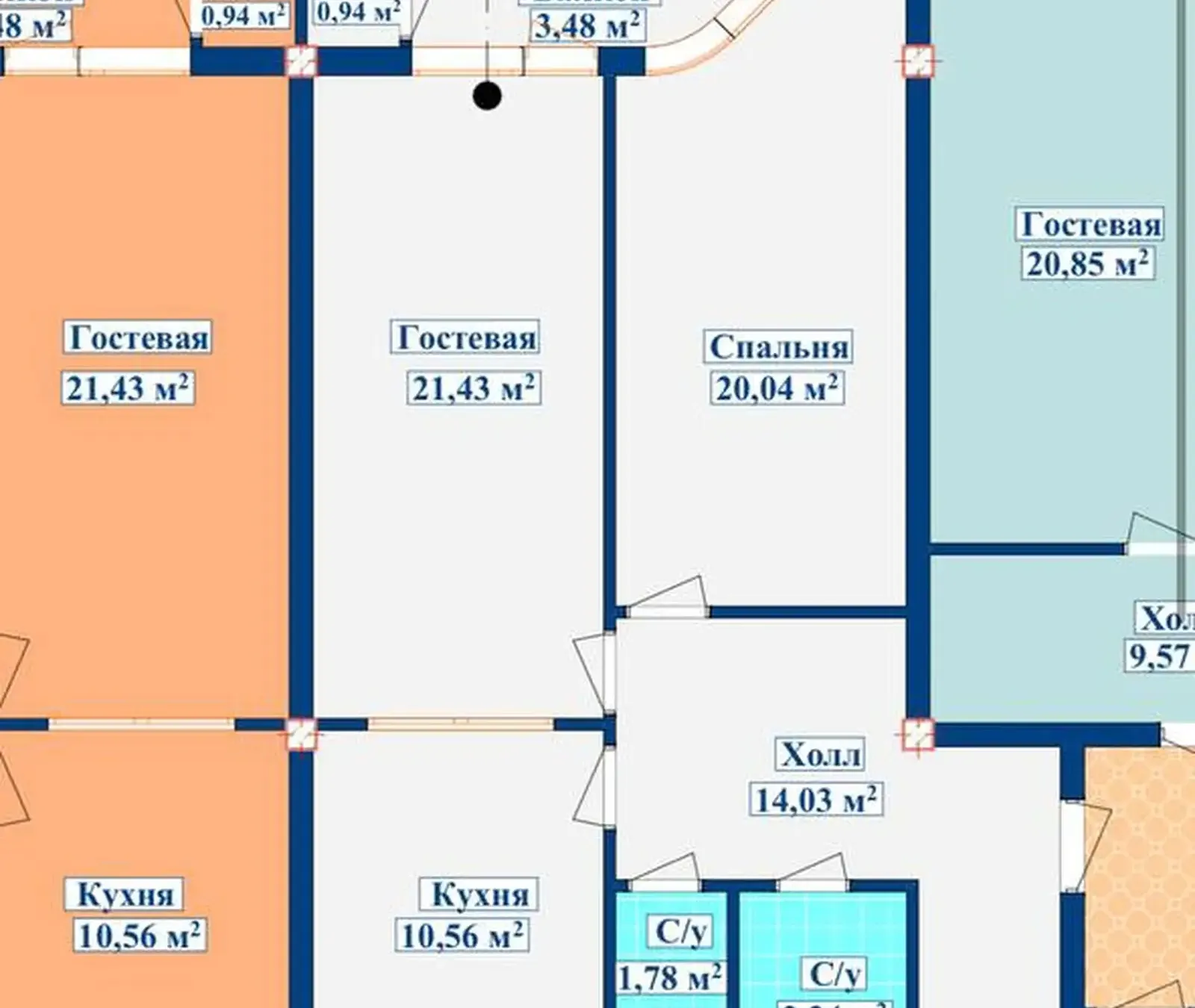 2-комн. квартира, 8 этаж, 91 м², И.Сомони