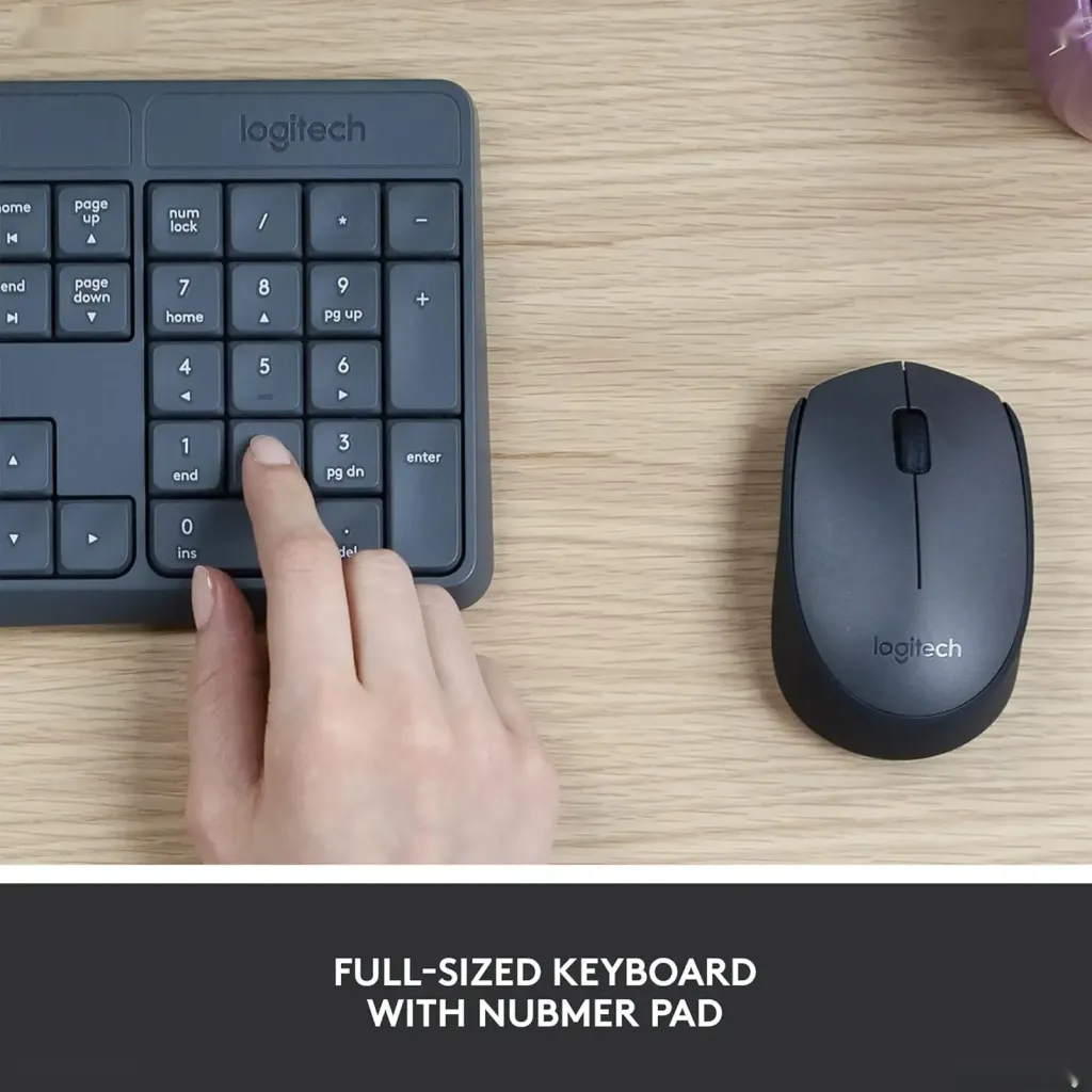 Комплект Logitech MK235 беспроводная клавиатура и мышь Black
