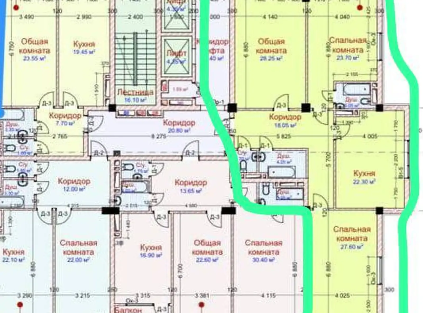 3-к квартира, 18 этаж, 134 м², Шохмансур