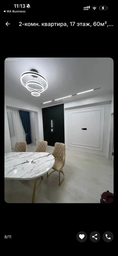 2-комн. квартира, 17 этаж, 60м², Шохмансур — миниатюра 8