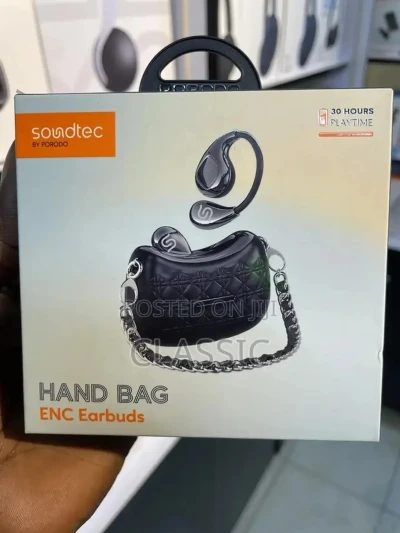 Беспроводные наушники Porodo Soundtec Hand Bag ENC Farbuds черный