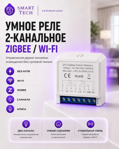 Реле без нуля2 канальное — миниатюра 2