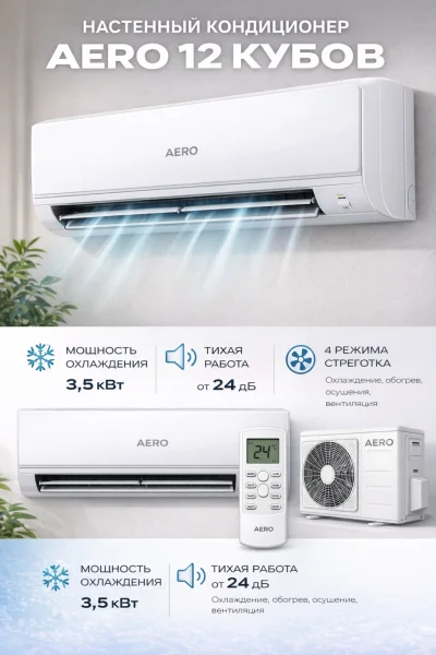 Кондиционеры AERO 711 , 12K, белый