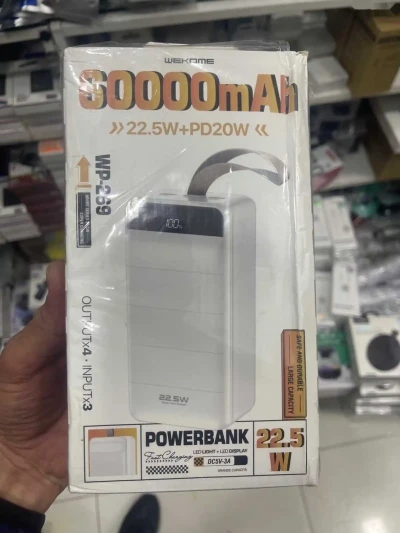 Портативное зарядное устройство Power Bank Wekome WP-269 60000mAh 3USB, TypeC