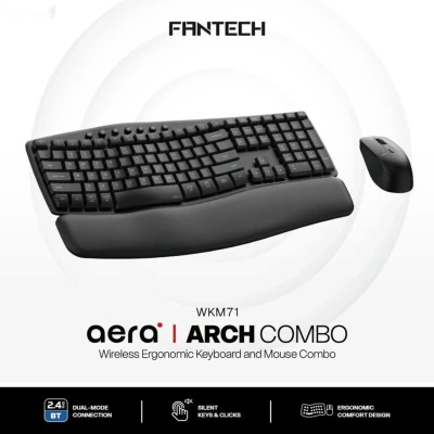 комплект из беспроводной клавиатуры и мыши Fantech Aera Arch Combo WKM71