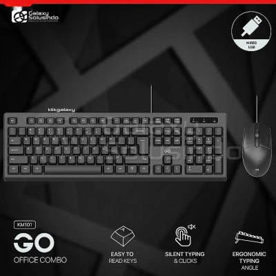 Проводная мышь и клавиатура Fantech KM101 GO Office Combo — миниатюра 2